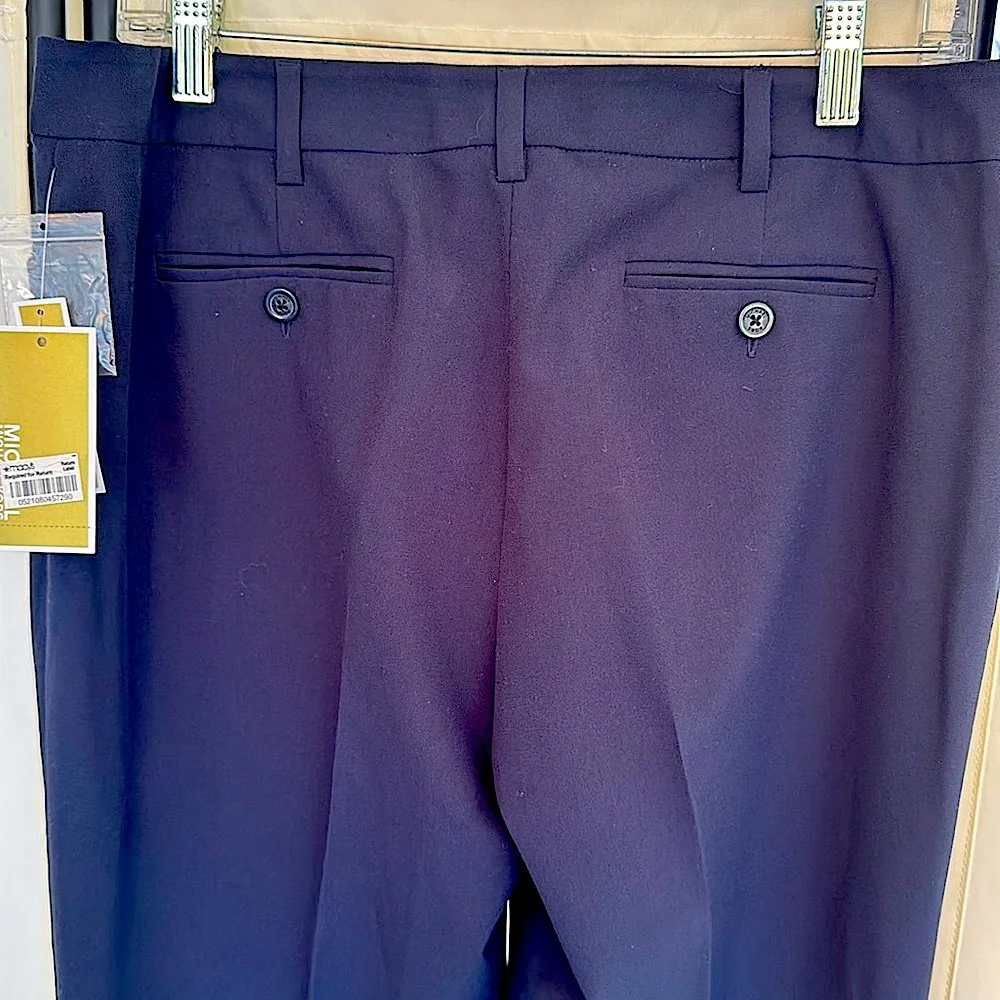 MICHAEL KORS GRAMERCY FLARED LEG PANTS BLACK SZ 10 - Picture 5 of 12